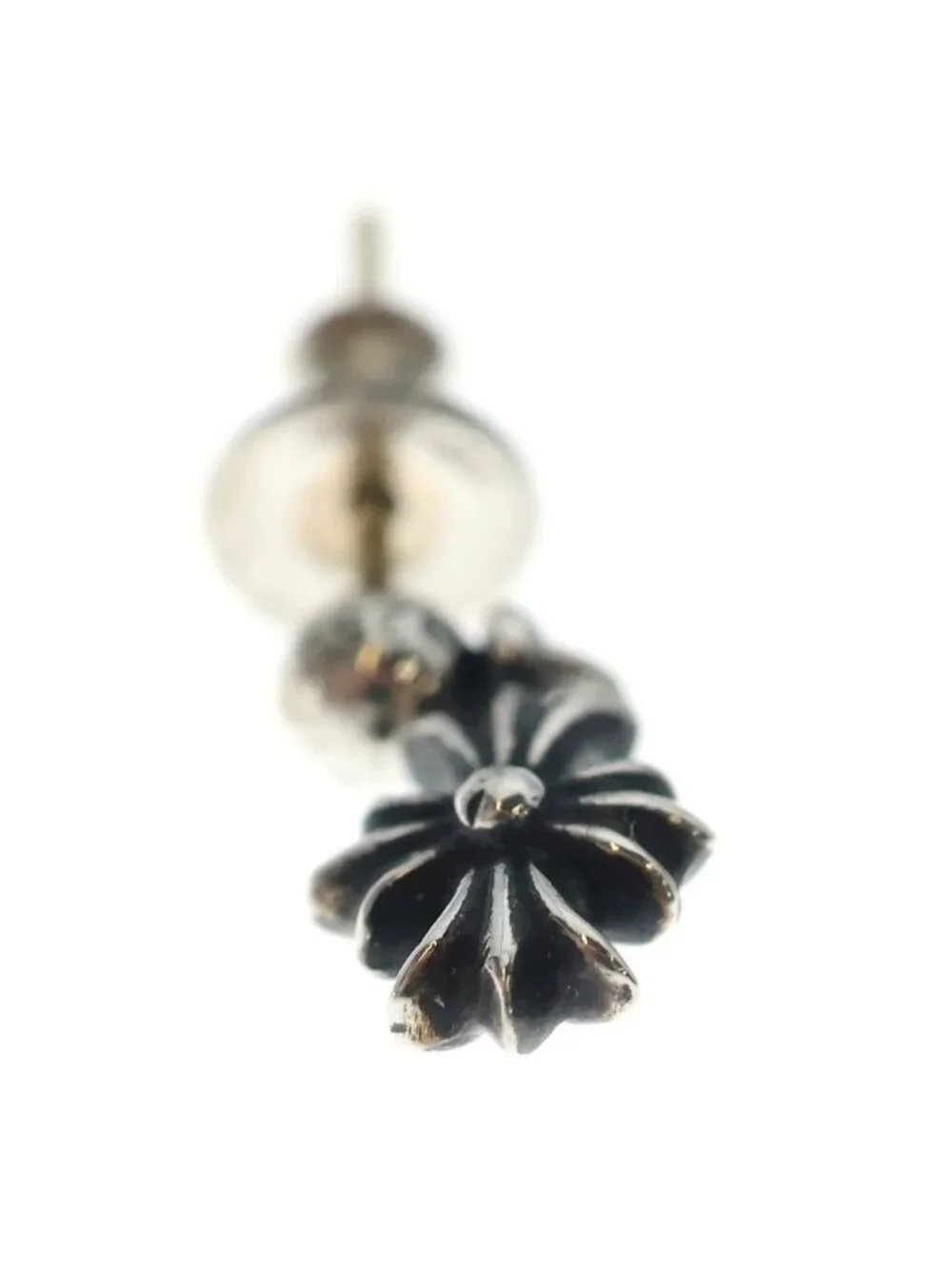 Chrome Hearts Tny CH Pls Tiny CH Plus Drop Earrings Silver